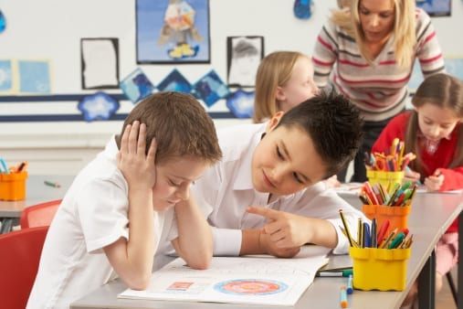 autistic children in the classroom